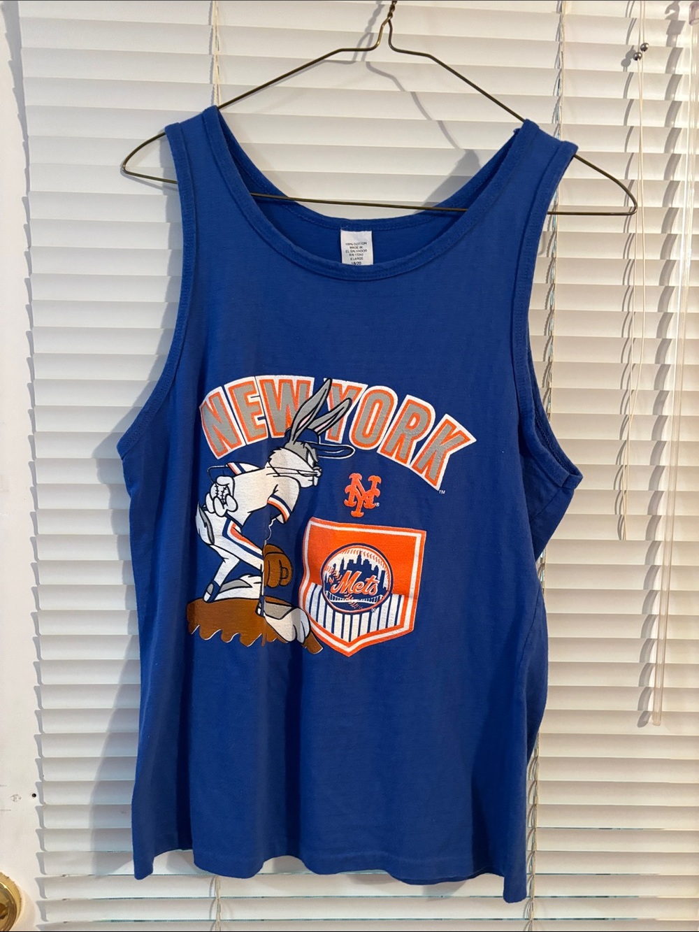 Vintage 1980’s New York Yankees Looney Tunes Bugs Bunny Youth Size XL Tank Top